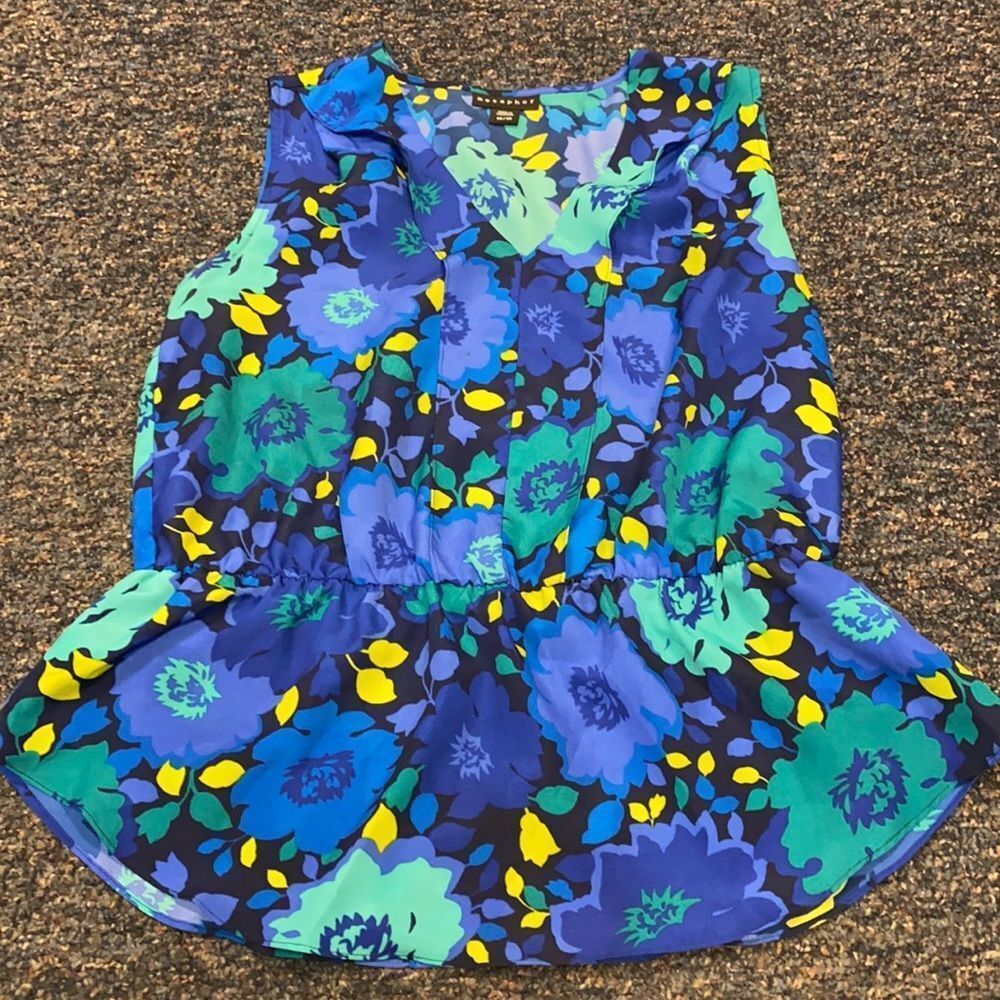 Metaphor Floral Peplum Top sz. M
